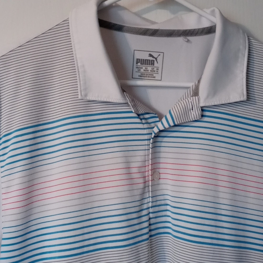 Puma Men's White Polo Shirt - Picture 2 of 7